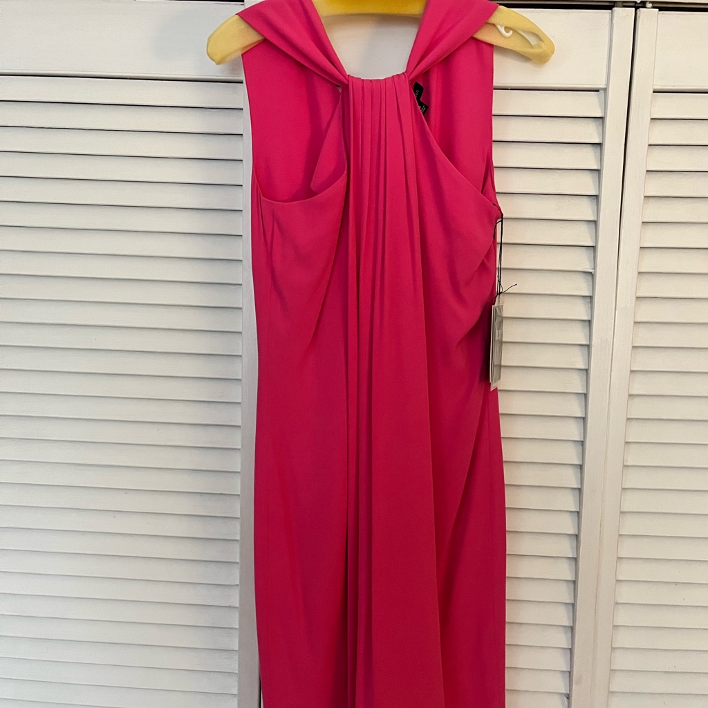 Etcetera Flamingo Pink Halter Dress